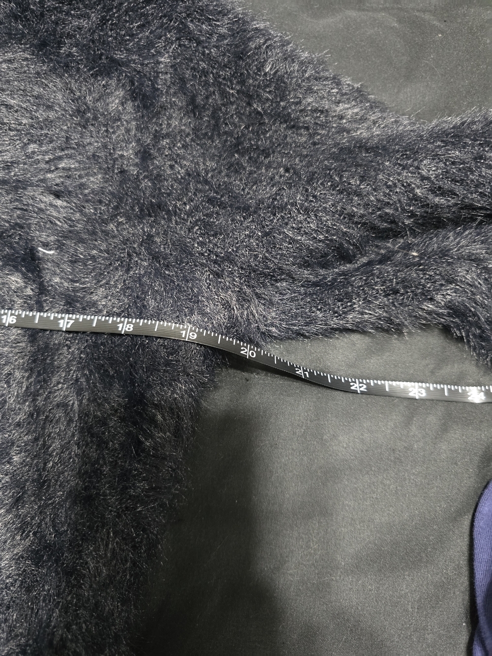 Black Fuzzy Button-Up Cropped Cardigan - Picture 5 of 7
